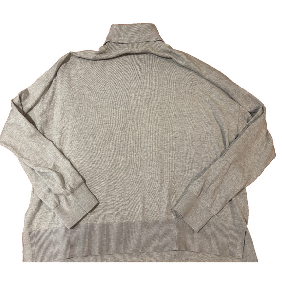 DKNY Women’s Gray Turtleneck Sweater with Sequined Pocket Size MEDIUM Holiday - Picture 3 of 8